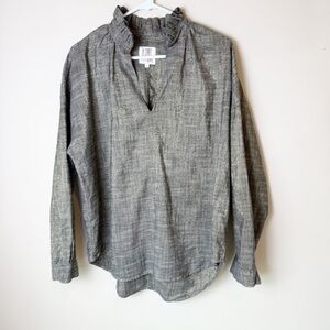 A Shirt Thing 100% Cotton Penelope brown/grey metallic  Shirt Blouse Top M